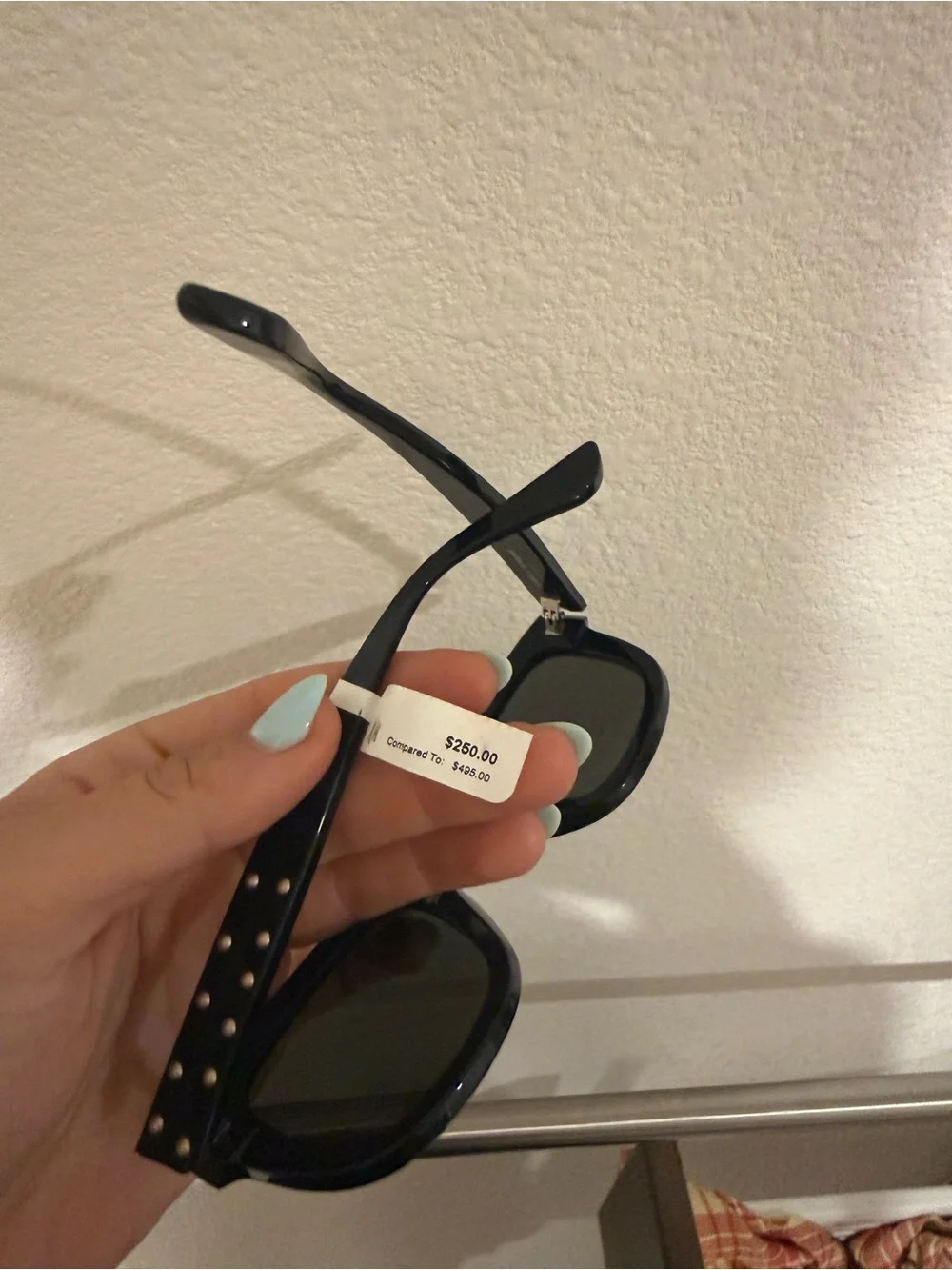 Saint Laurent Black Studded Cat-Eye Sunglasses